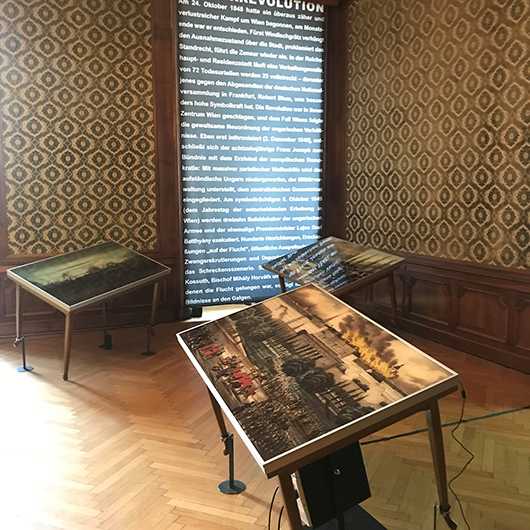 Museum Events: Ausstellung zur Revolution in Wien, historische Bilder.