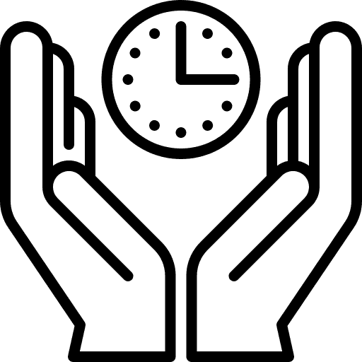 Karriere: Zeiteinteilung. Uhr in Händen. Zeitmanagement, Karriereplanung.