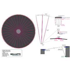 Technische Zeichnung: Textile Architektur, Sonderbau. Planungsdetails.